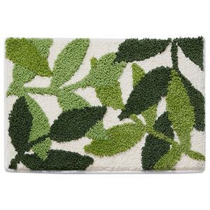 Soft Plush Non Slip Microfiber Quick Dry Washable Bath Rugs 20"x32" Leaf-1